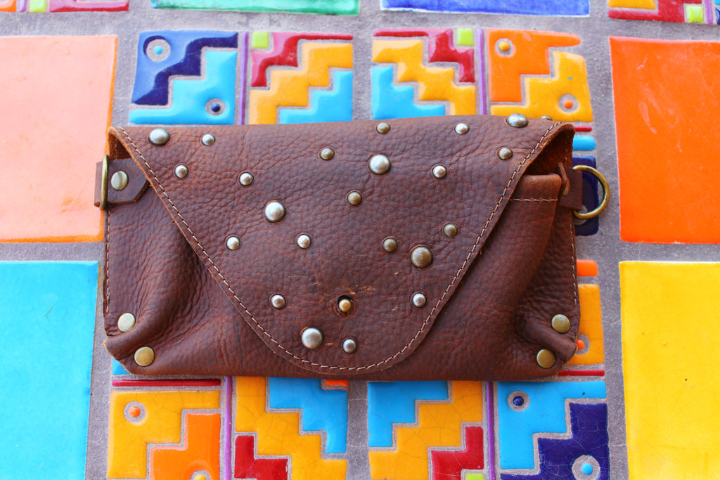Leather Studded Fanny Pack