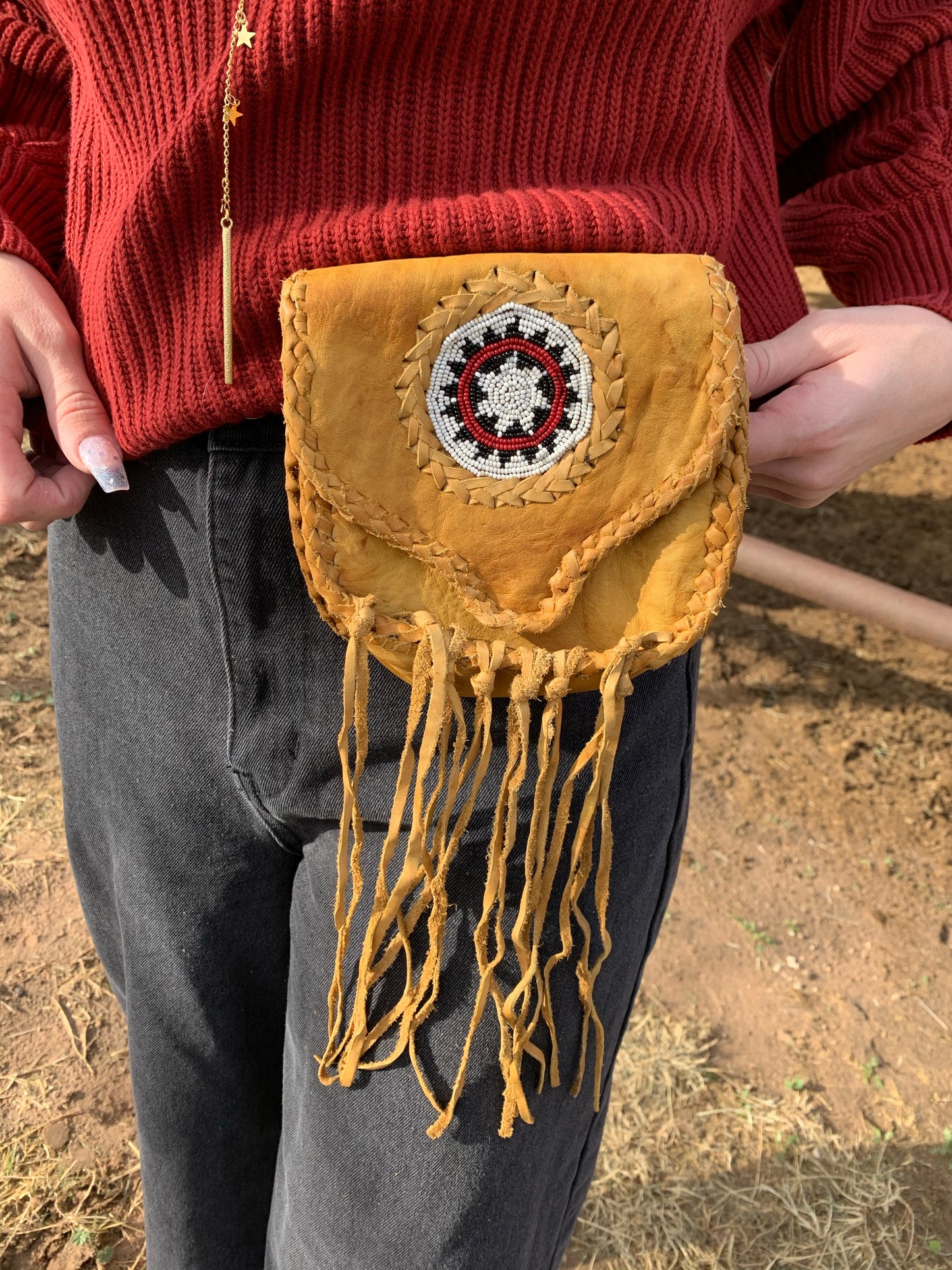 Leather Belt Bag- Tan