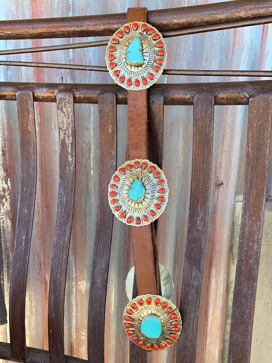 Barbosa Turquoise - Concho Belt